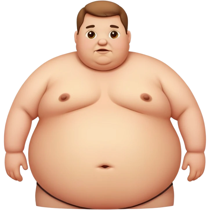 Fat guy with big stomach  emoji