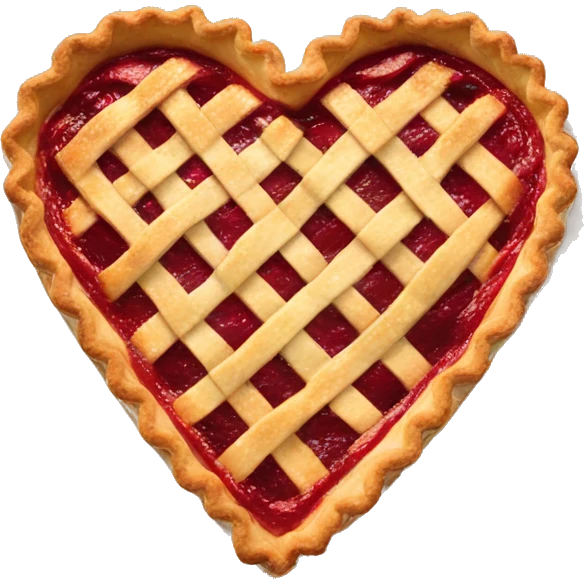 Heart shaped pie emoji