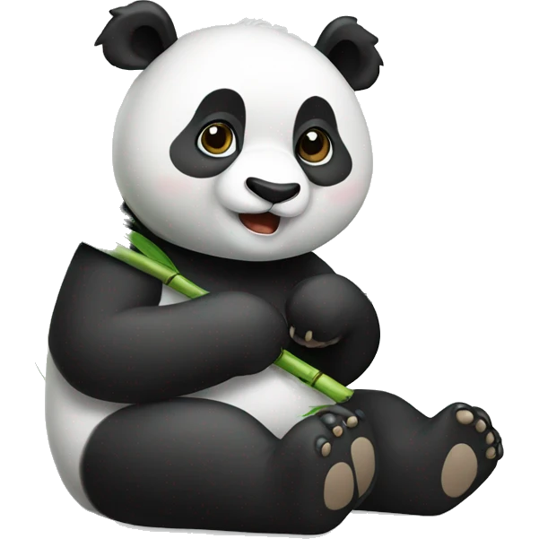 Panda eating bamboo  emoji