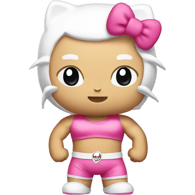 muscle hello kitty emoji