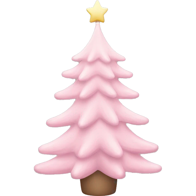 pastel pink christmas tree emoji