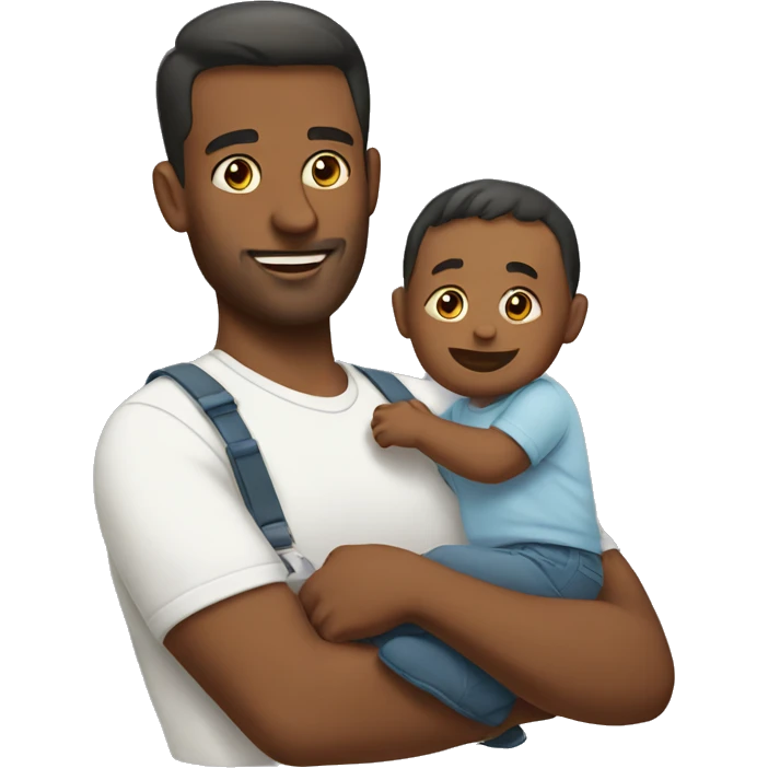 Dad and baby  emoji