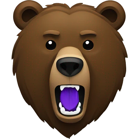Grizzly bear on top of Minnesota  Viking emoji