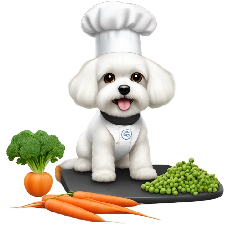 Bichon maltese cooking emoji