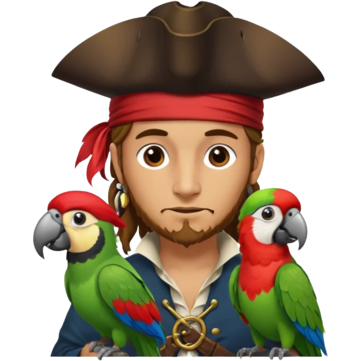 pirate and parrot emoji