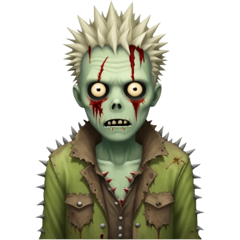 spiky haired zombie emoji