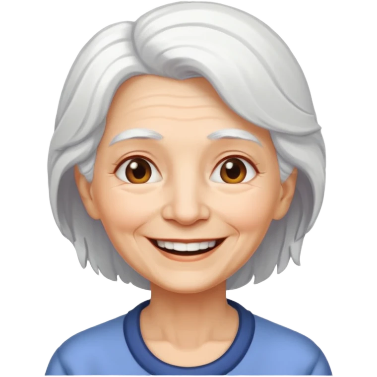 white hair old woman  emoji