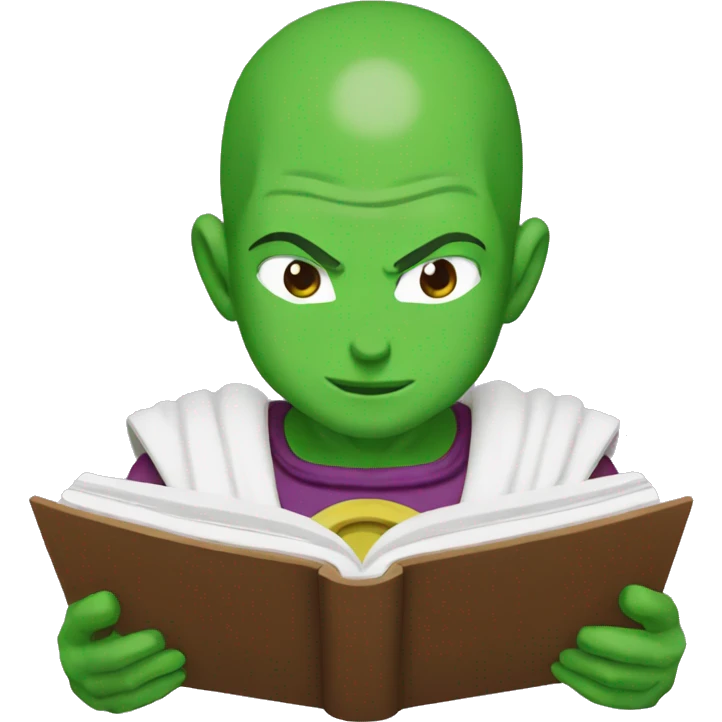piccolo from dragon ball z reading a book emoji