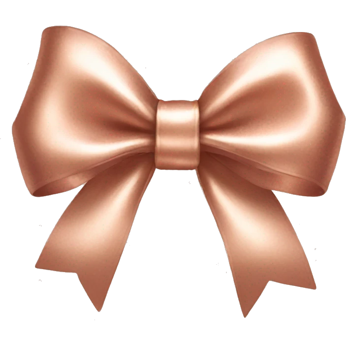 rose gold bow emoji
