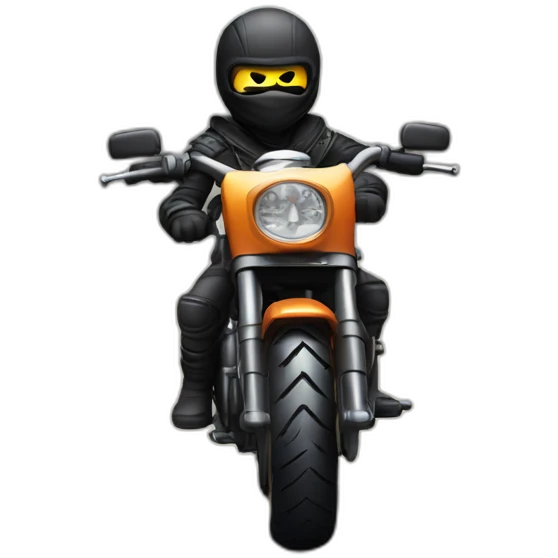 Ninja-boy-moto-harley Davidson emoji