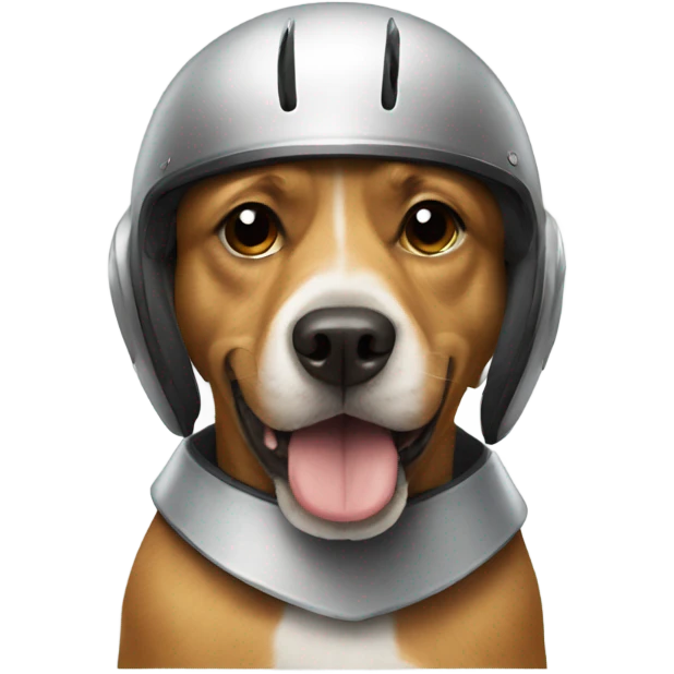 Dog wearing a helmet with wings emoji