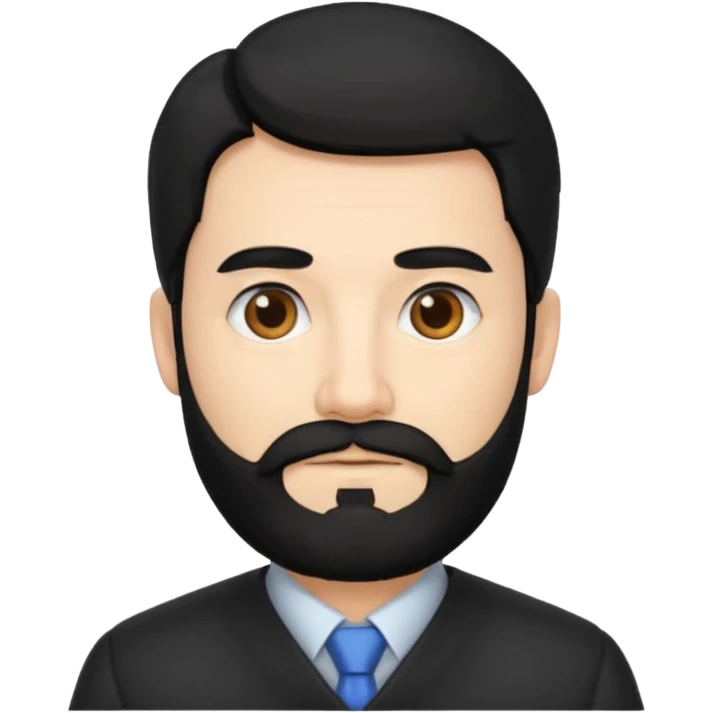 Professor in the la casa de papel TV show, with black hair and beard emoji