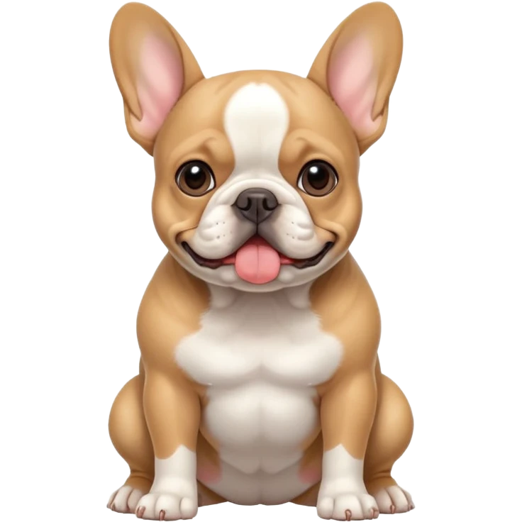 a full body of cute french bulldog emoji