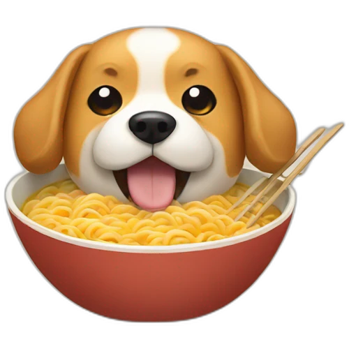 ramen dog emoji