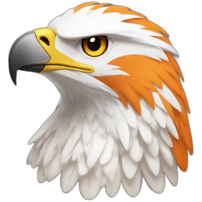 Eagle With only orange and white plumage emoji