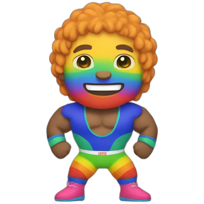 rainbow-wrestler emoji