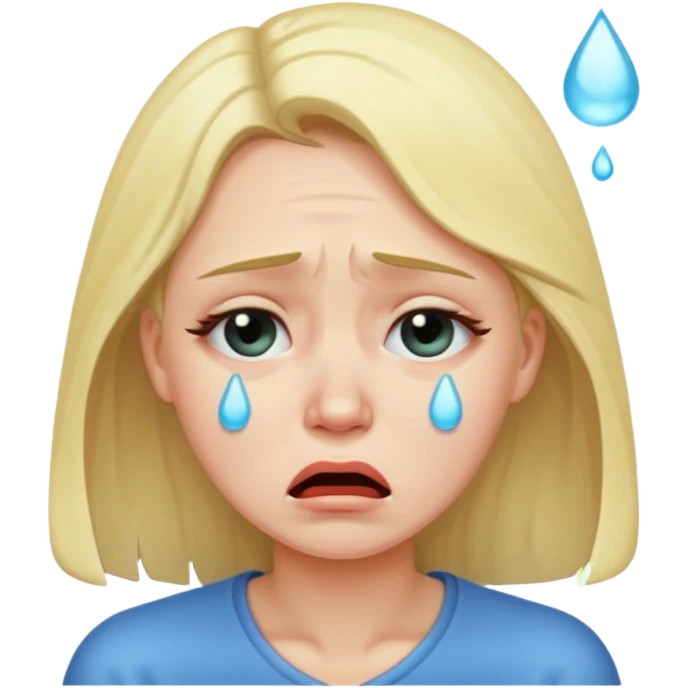 Lady crying with snot emoji