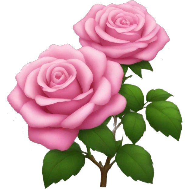 pink rose bush emoji