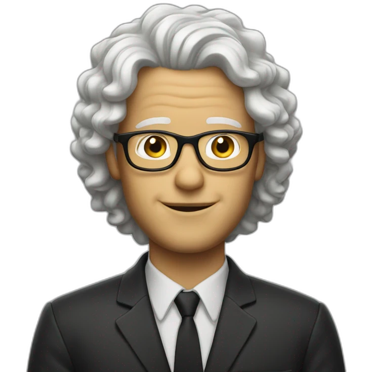 White man with golden curly hair and glasses emoji