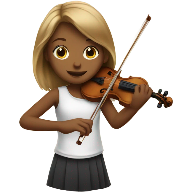 Girl playing violin emoji