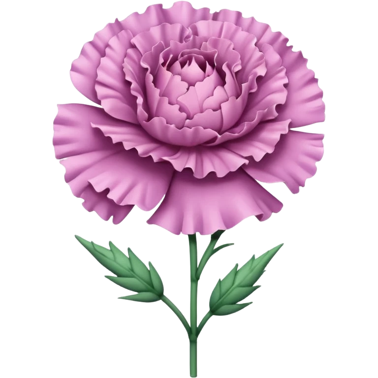 create a lavender carnation flower with a stem emoji