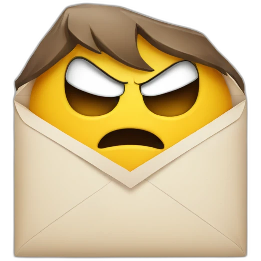 Angry mail emoji