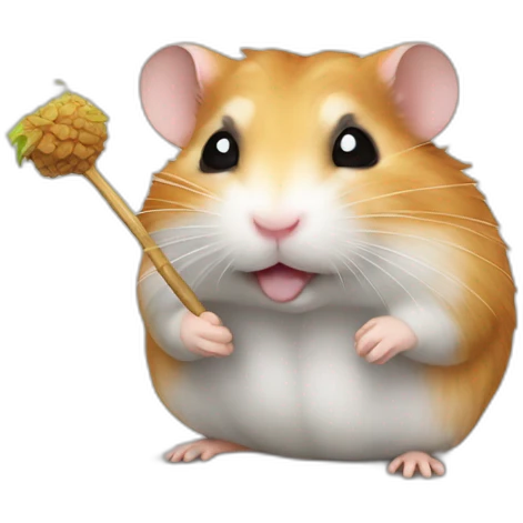 Hamster avec une canne emoji