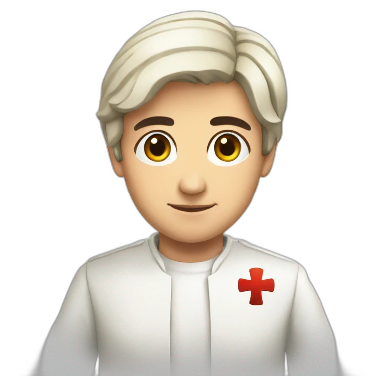 Andrea Montella seriously blessing like the popewith doctor dress emoji
