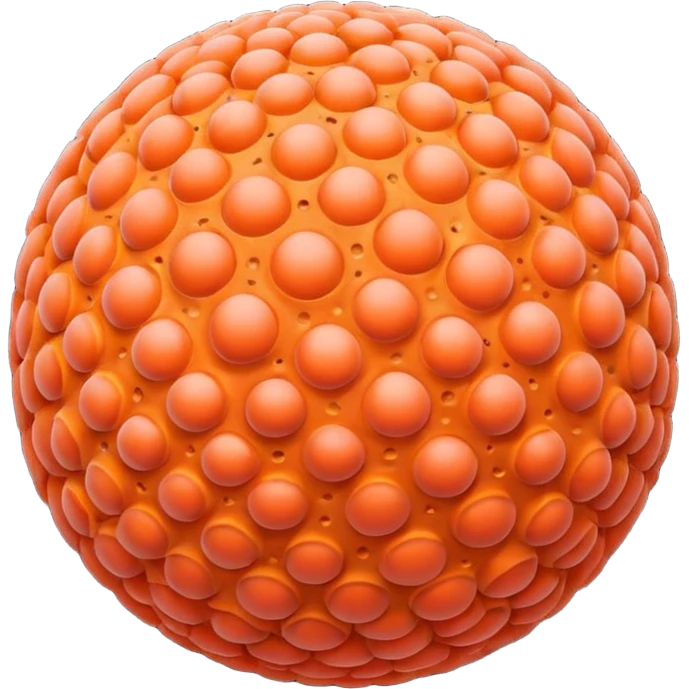 coral sphere, only sphere. emoji
