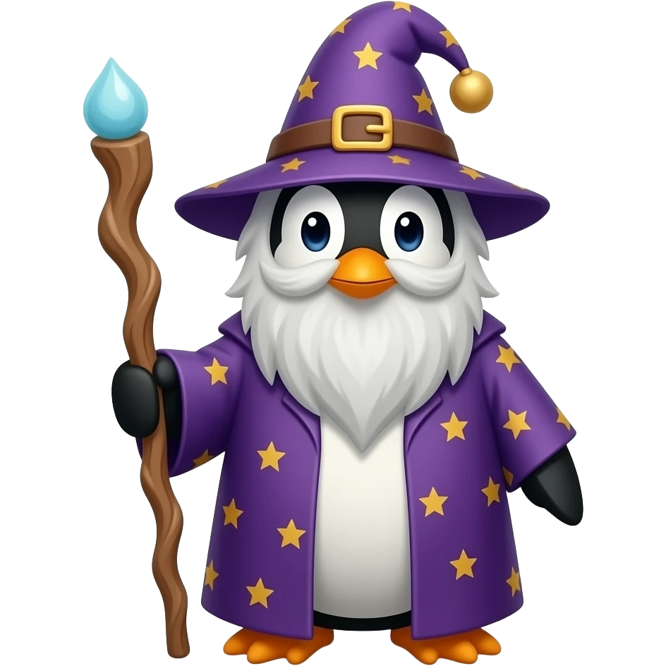 Penguin Wizard emoji