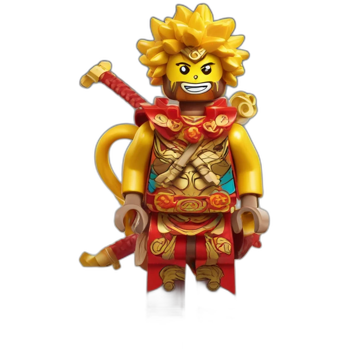 Sun Wukong looking at the sun-Lego Monkie kid emoji