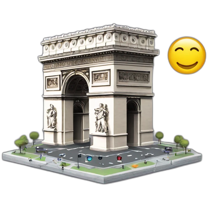 Macron qui escalade l’arc de triomphe emoji