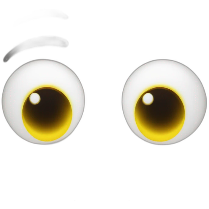 3d plastic round eyes emoji
