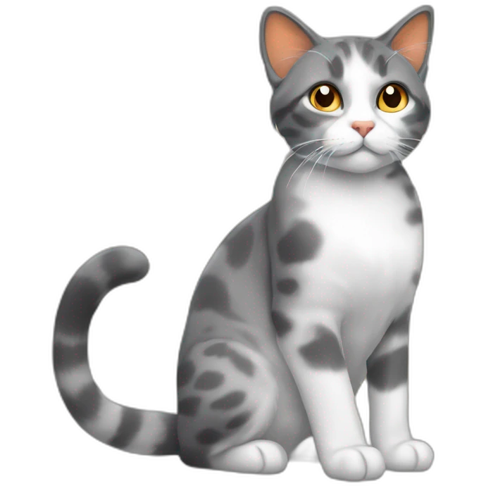 grey and orangecalico cat emoji