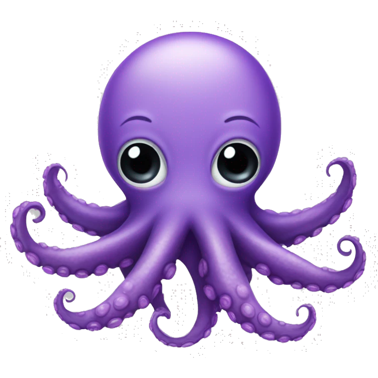 baby octopus with purple body, short leg emoji