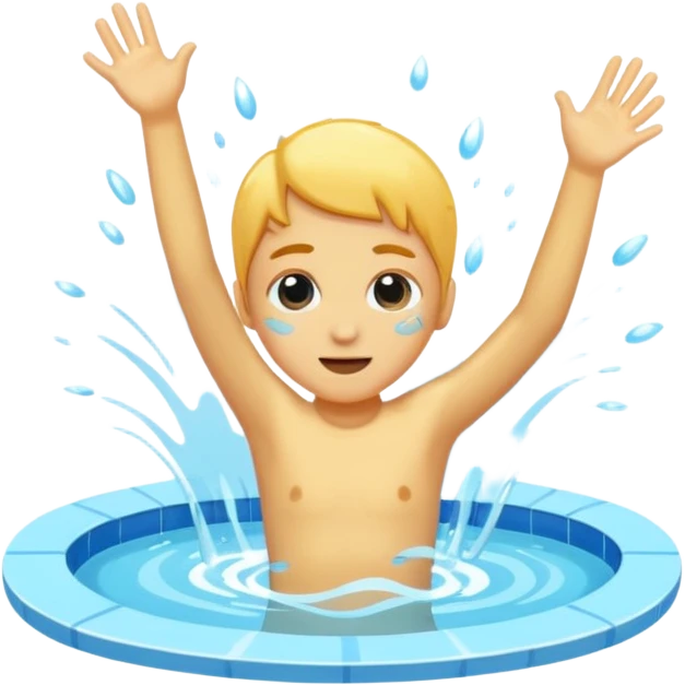 water splash from jumping into swimming pool emoji