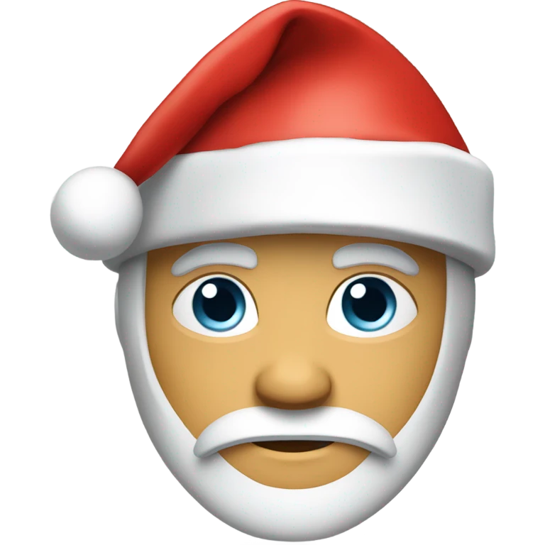 white spartan male wearing red santa hat emoji