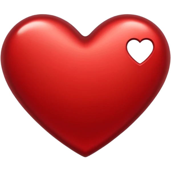 heart with metallic red finish emoji