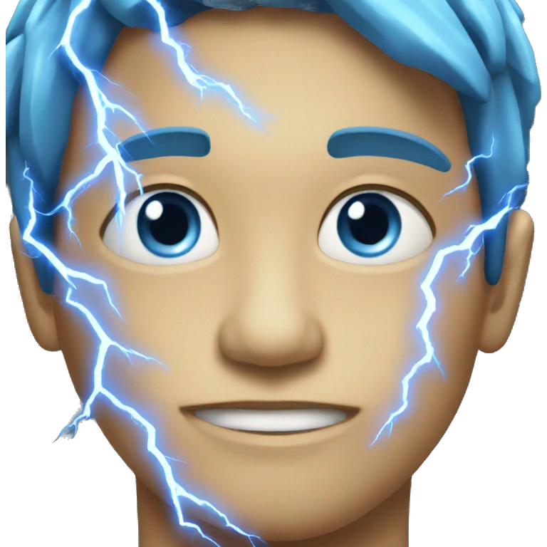 Blue lightning  emoji