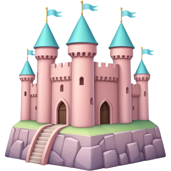 fortress in pastel colors emoji