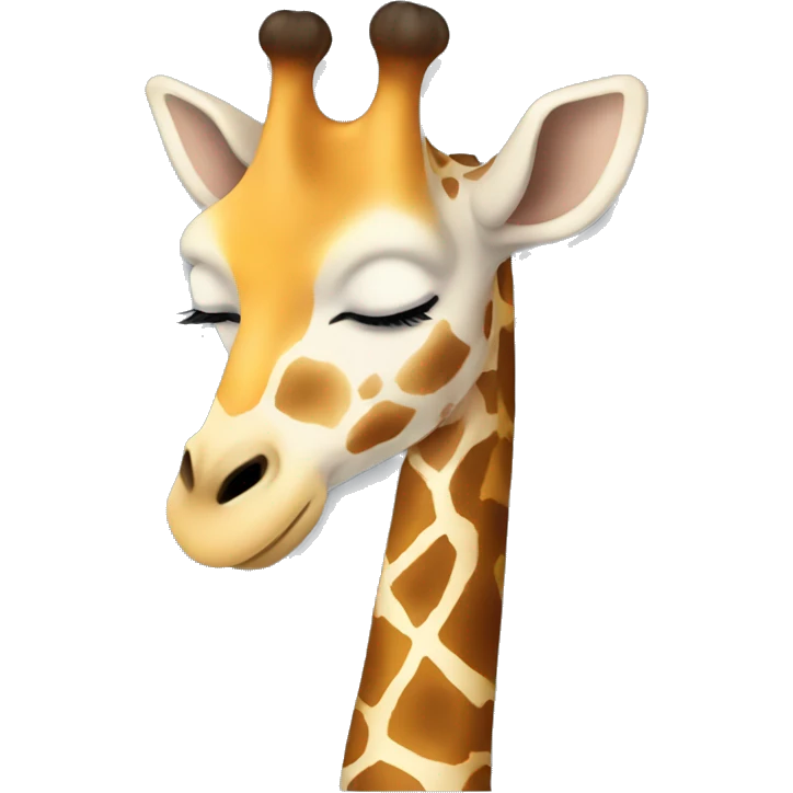 A sleeping giraffe  emoji