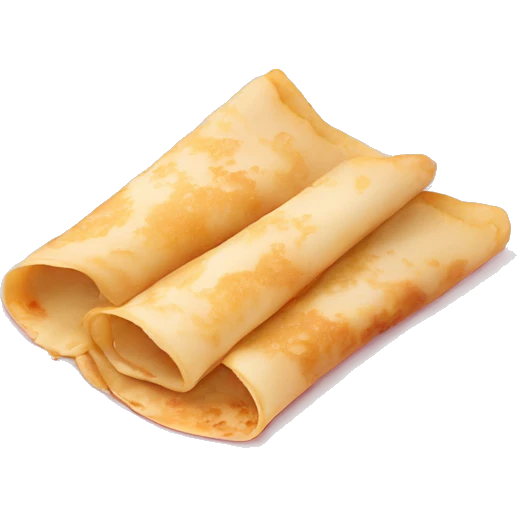 Crepes on a light pink plate emoji