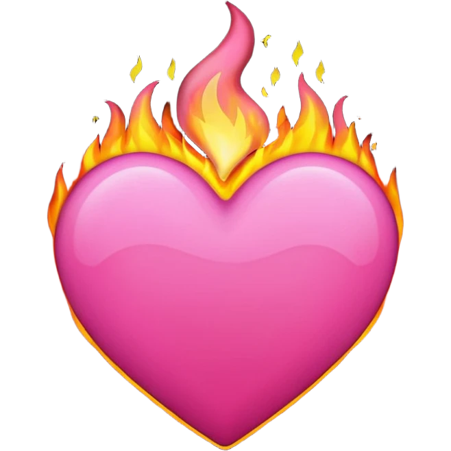 pink heart fire emoji emoji