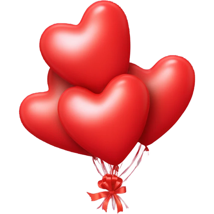 Bouquet of red heart balloons  emoji