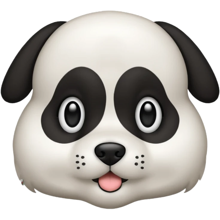 Cachorro preto e branco  emoji