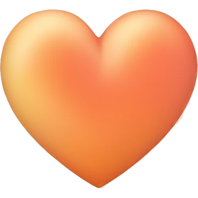 peach coloured heart emoji