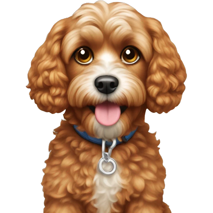 Make a ginger cavapoo dog emoji  emoji