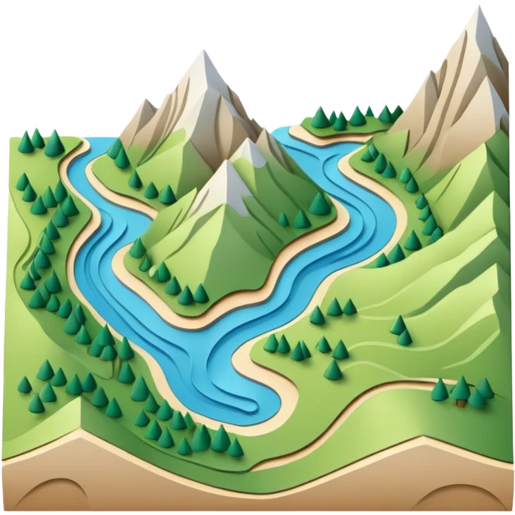 Map for hiking emoji