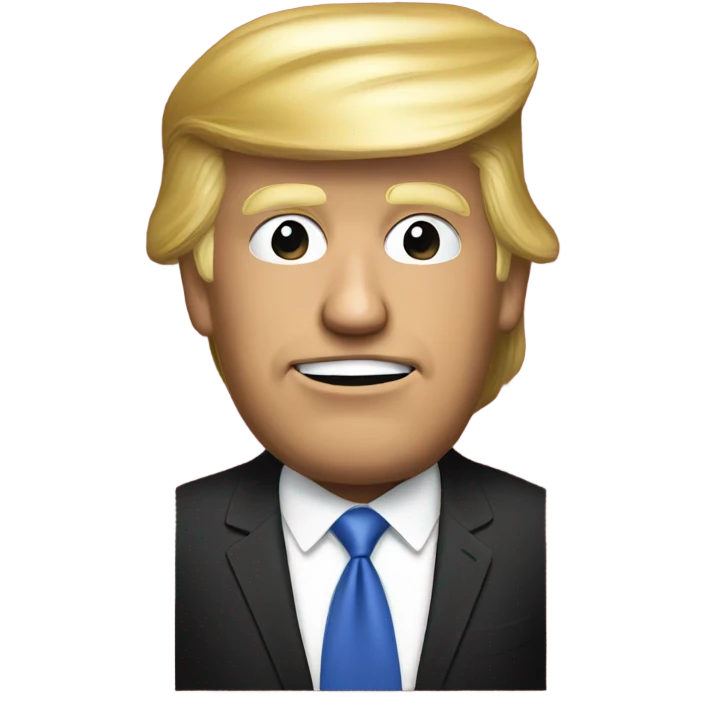 Trump wearing maga hat emoji