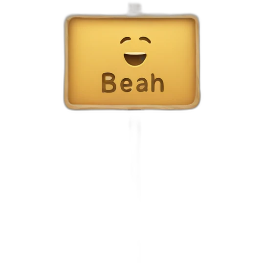 Nudist beach sign emoji